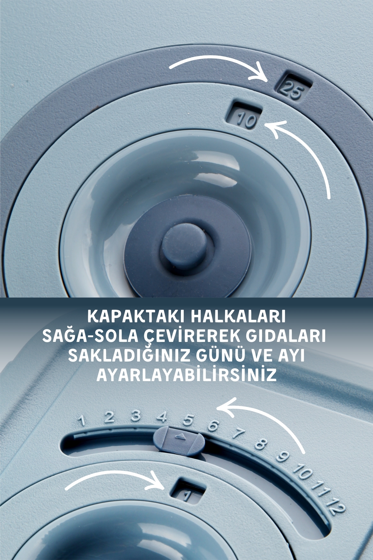 9'Lu Set Vakum Aparatlı Mikrodalga ve Difrizde Kullanılabilen Saklama Kabı - Görsel 8