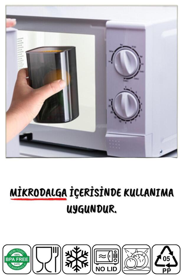 Etiketli 15'li Antrasit Ekonomik Kırılmaz Saklama Kabı - Görsel 2