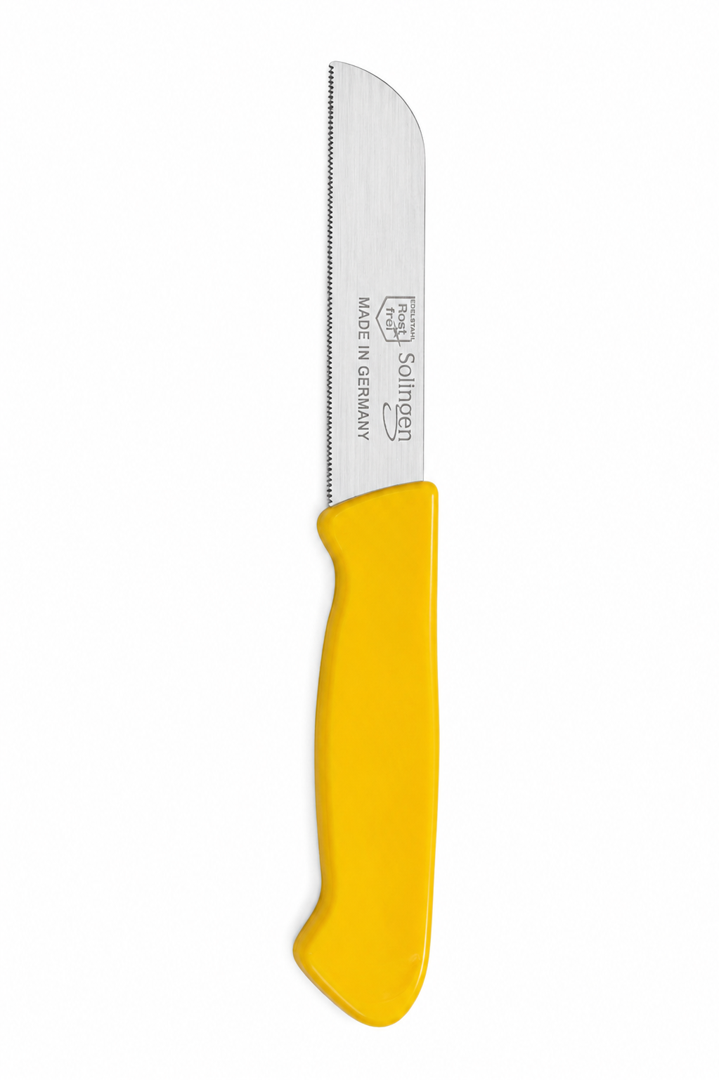 3'lü Tırtıklı Bıçak, 18 cm, Paslanmaz Alman Çeliği, Ergonomik Sap, Meyve Bıçağı Parlak Sarı - Görsel 5